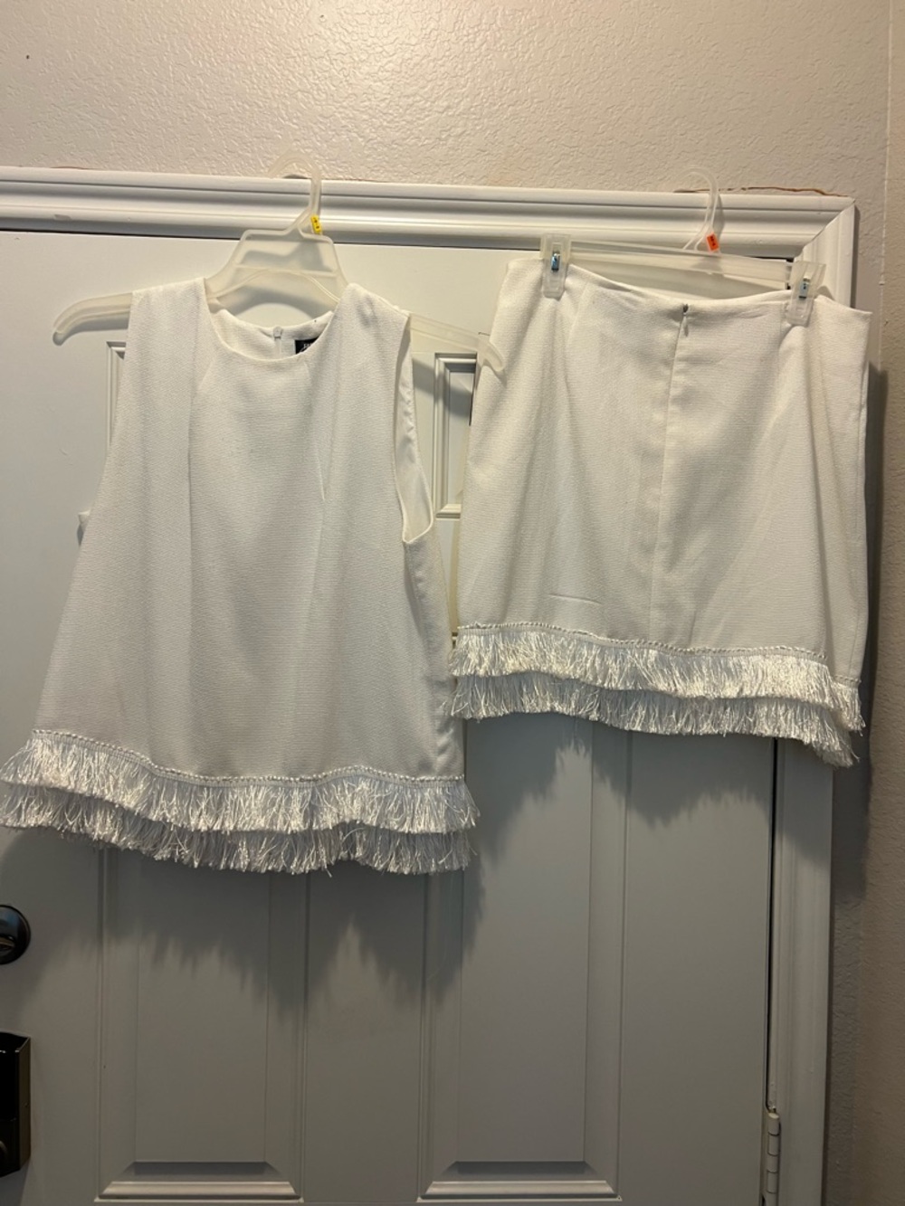 Fashion Union White Textured Two-Piece Set